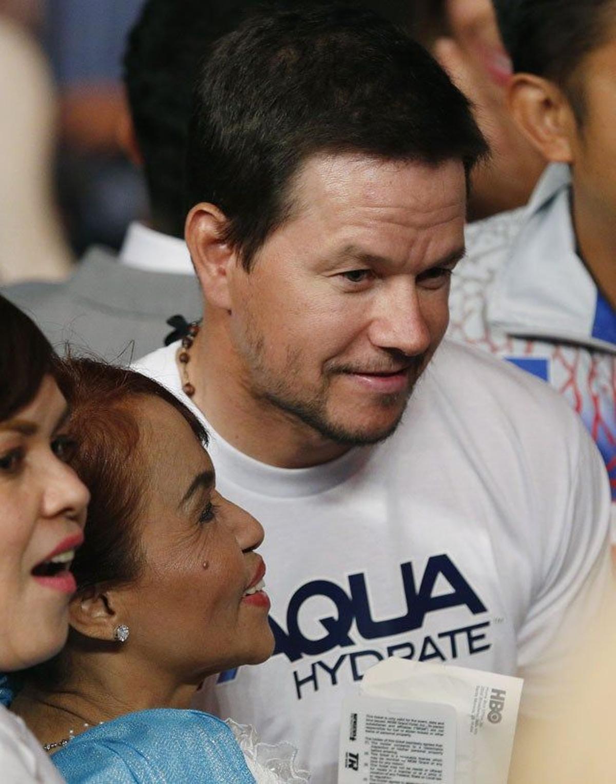 Mark Wahlberg en el combate del siglo celebrado en Las Vegas