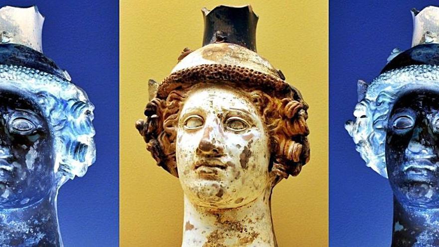 Melpémene, filla de Zeus e Mnemósine, a musa da traxedia grega.