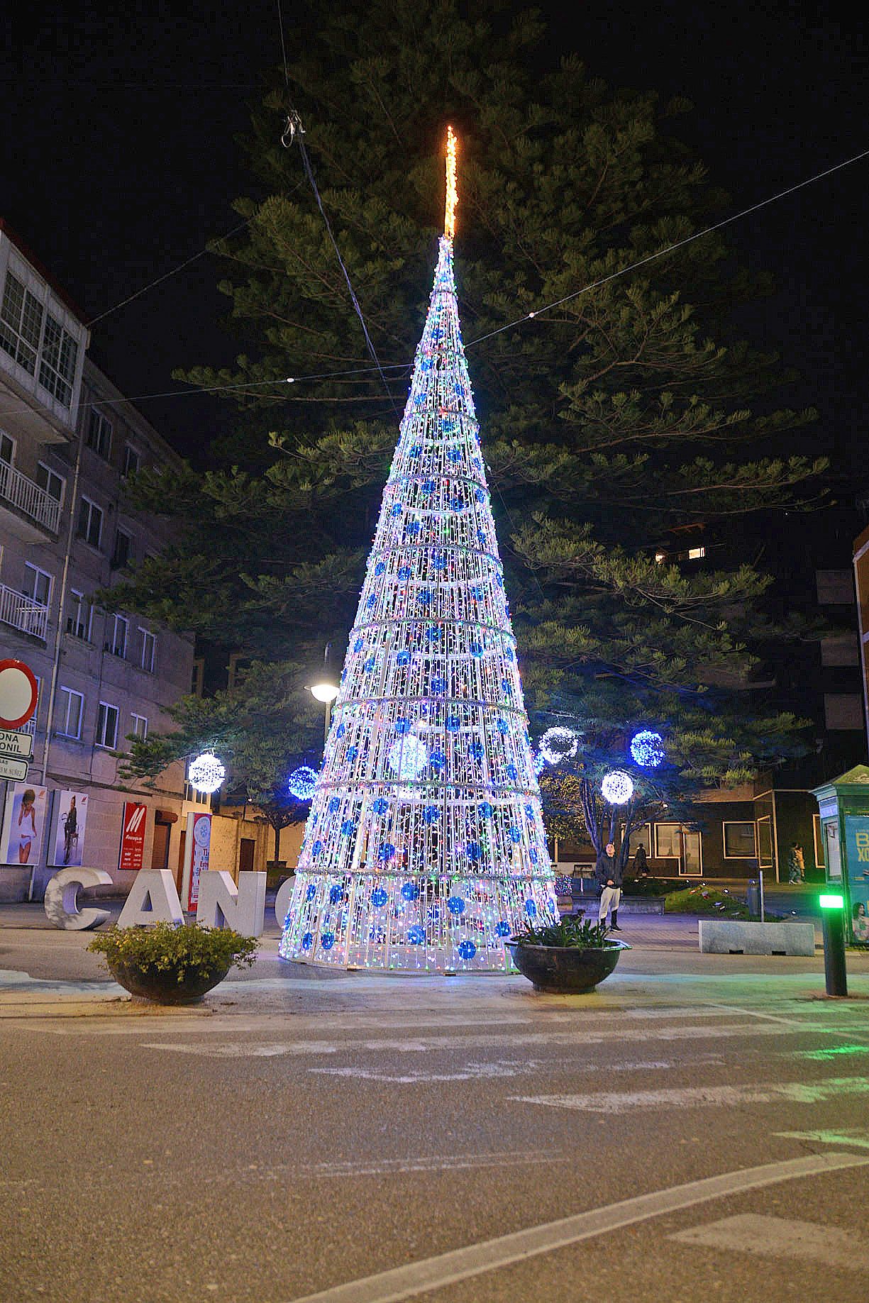 La iluminación navideña en O Morrazo. Las luces en Cangas