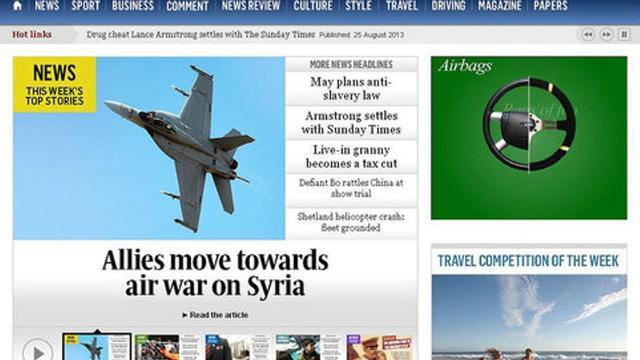 La edición digital del diario 'Sunday Times'