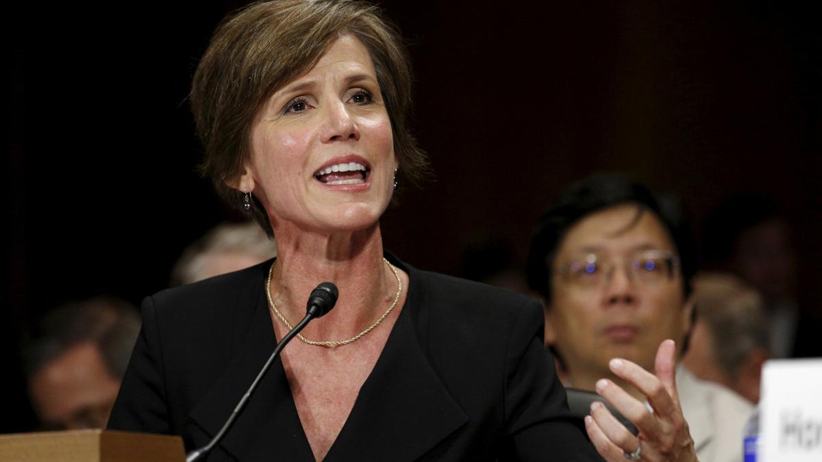 La fiscal general Sally Yates, durante una comisión en el Senado de EEUU.