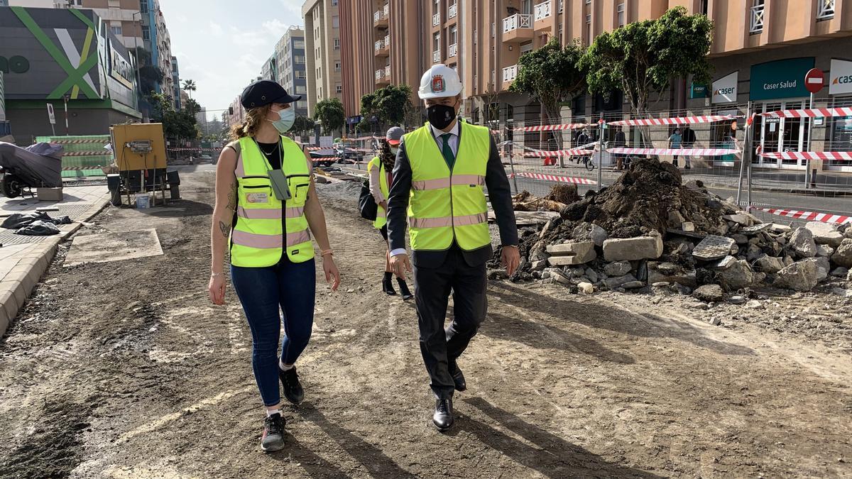 Avanzan las obras de la Metroguagua en Luis Doreste Silva