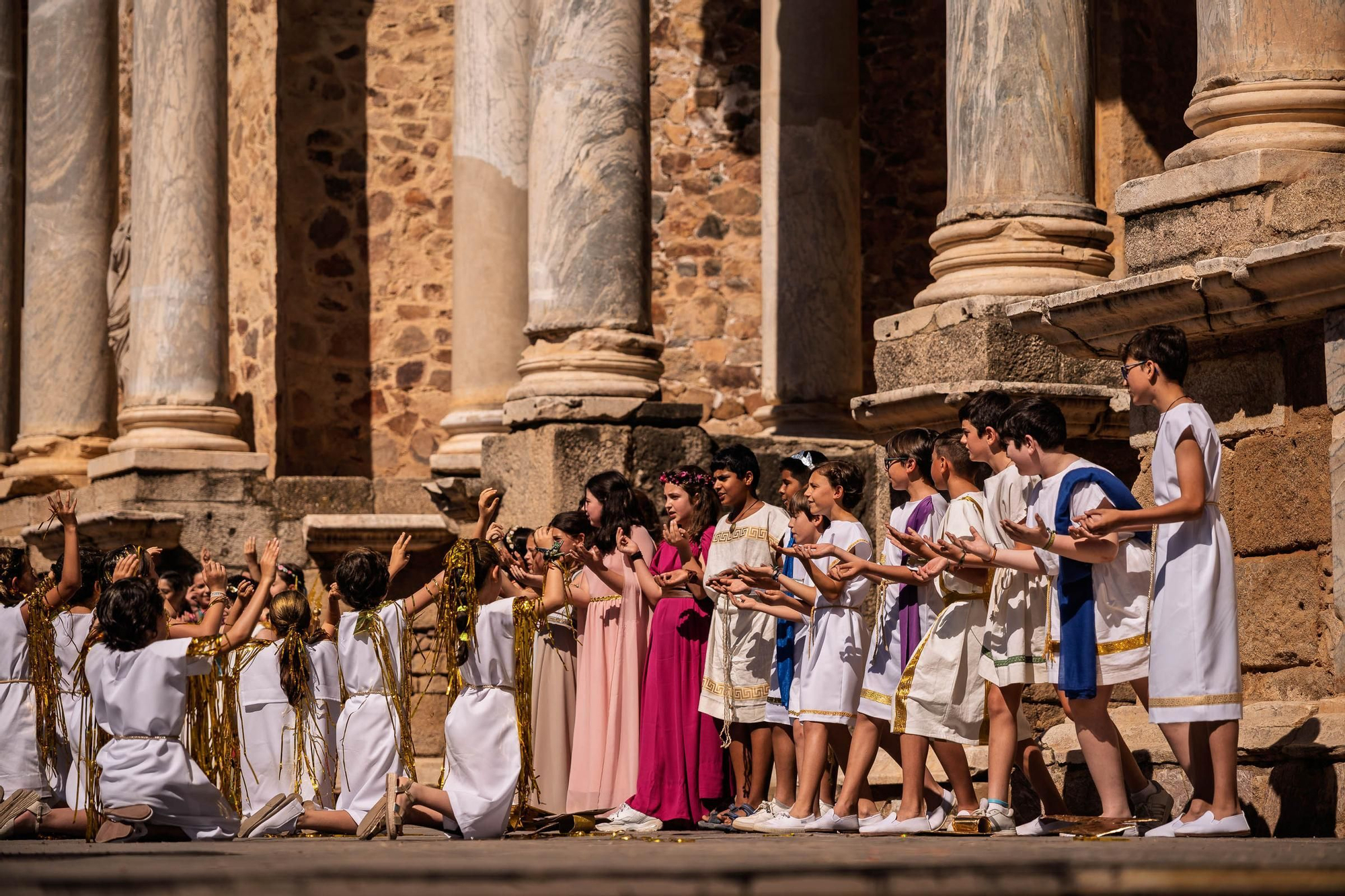Fotogalería | Los escolares toman el Teatro Romano en Emerita Lvdica