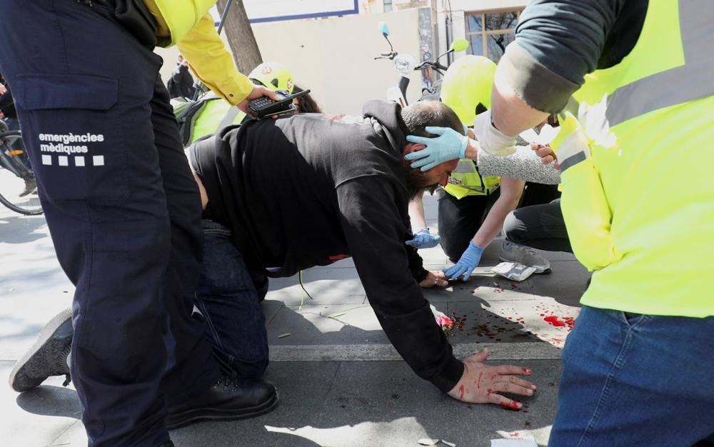 Protesta contra l'acte de VOX a Barcelona