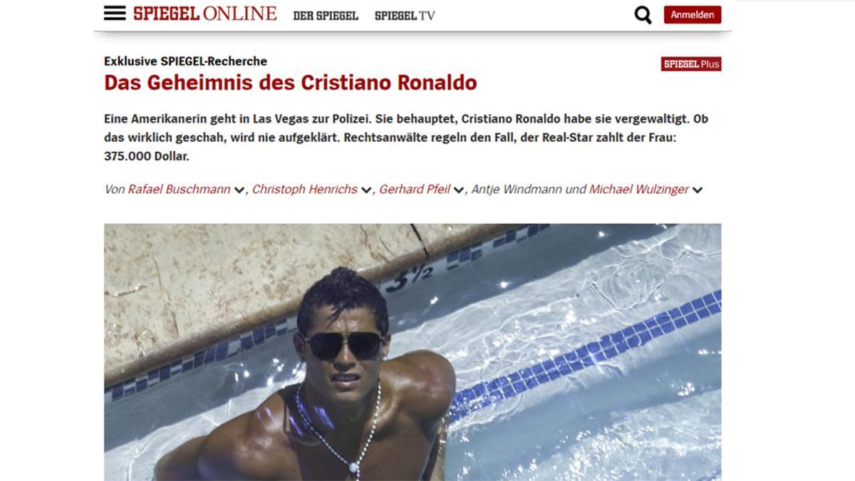 Der Spiegel reveló los documentos según los cuáles Cristiano Ronaldo habría pagado para que no se denunciara una violación