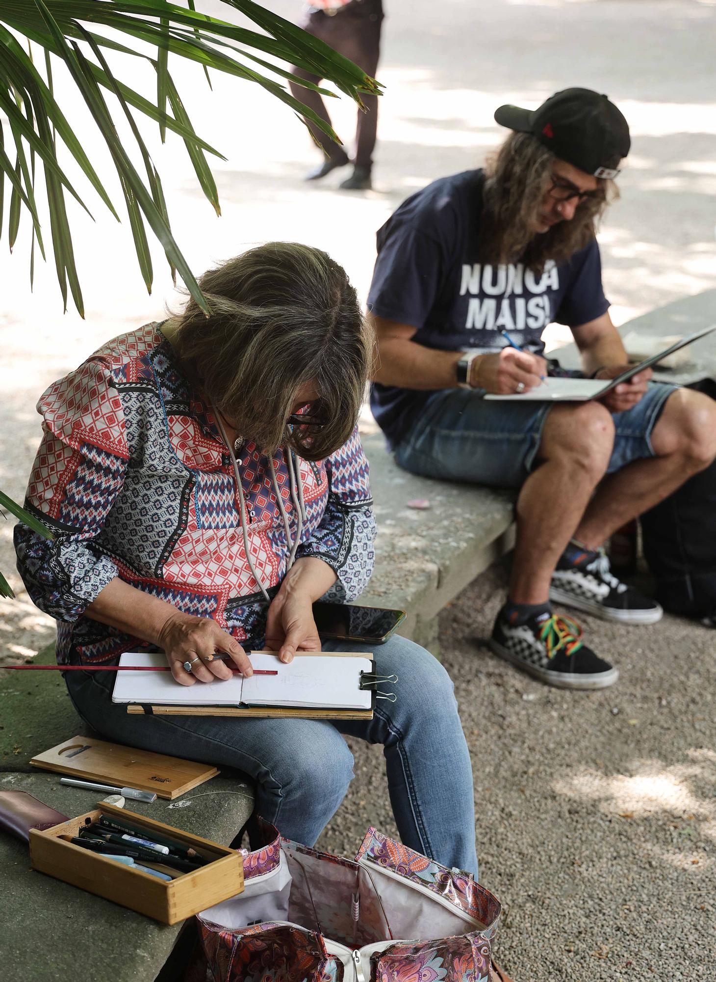 Vigo, un modelo al natural para los alumnos de dibujo de la EMAO