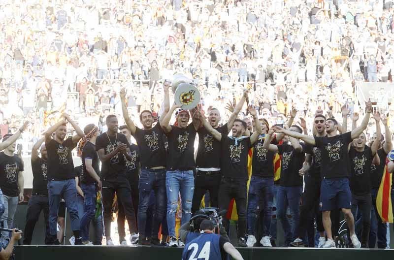 Celebración del Valencia CF campeón de Copa