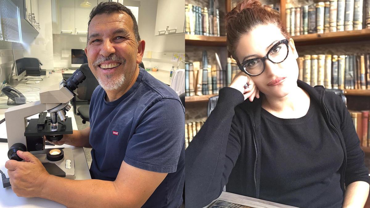 José S. Carrión, catedrático de Botánica Evolutiva, y Gabriela Amorós, paleoartista