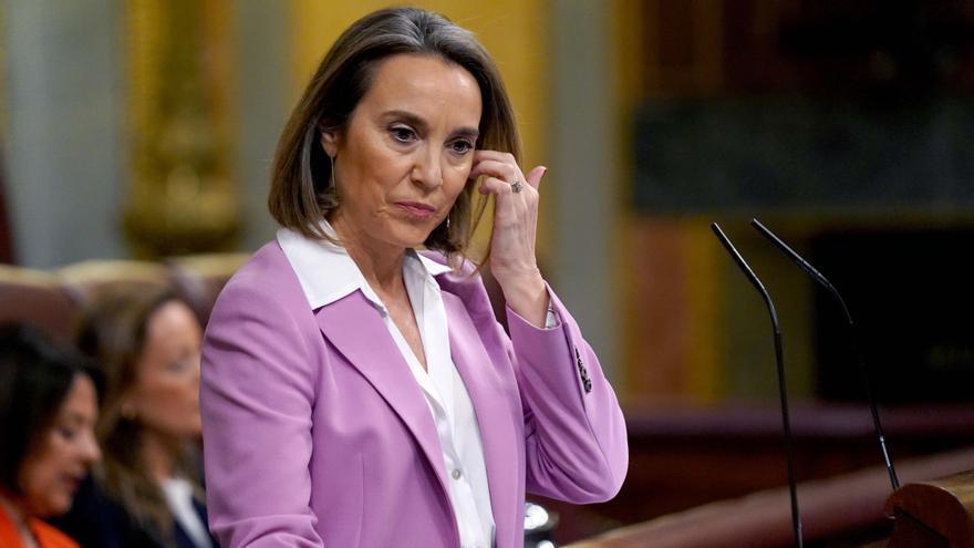 Cuca Gamarra, en la tribuna del Congreso.