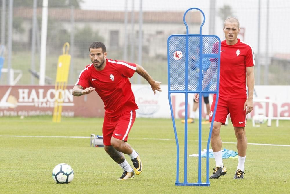 Entrenamiento del Sporting, miércoles