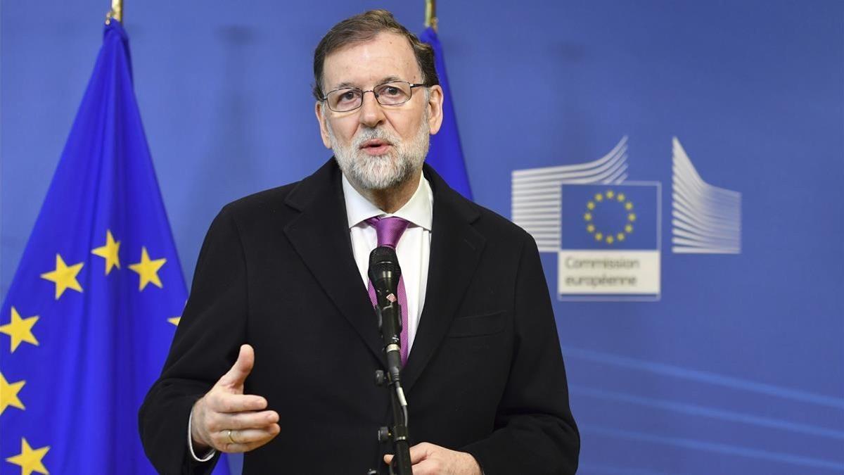 El presidente del Gobierno, Mariano Rajoy, el pasado 23 de febrero, en Bruselas.