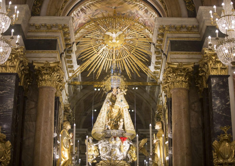Nueva iluminación en la Basílica de la Virgen