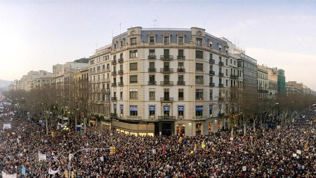 Manifestación contra la guerra de Irak, el 15 de febrero del 2003.