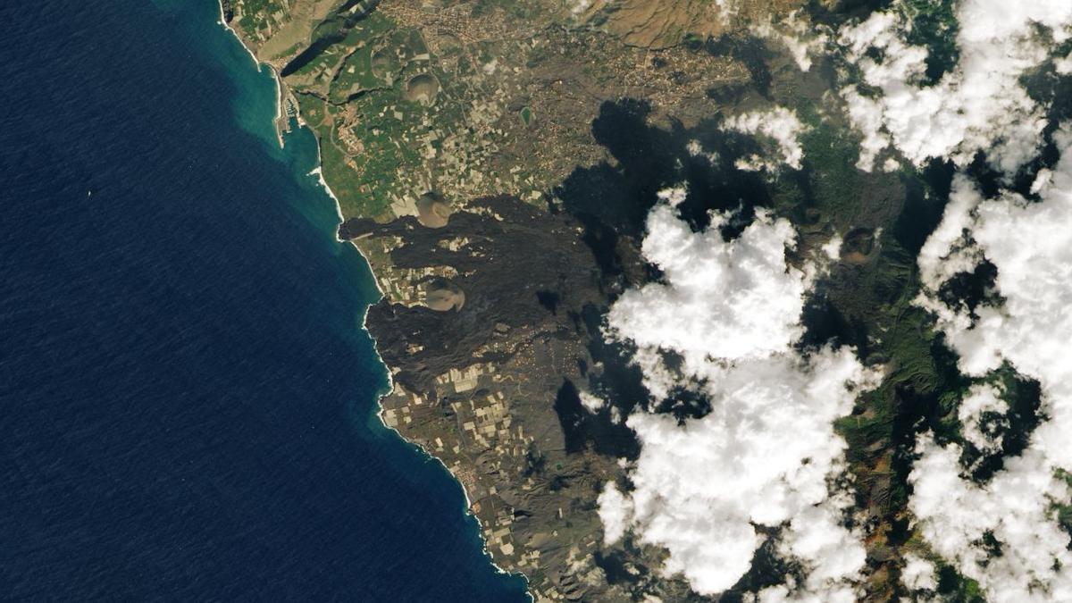 Superficie de La Palma tras la erupción del volcán.