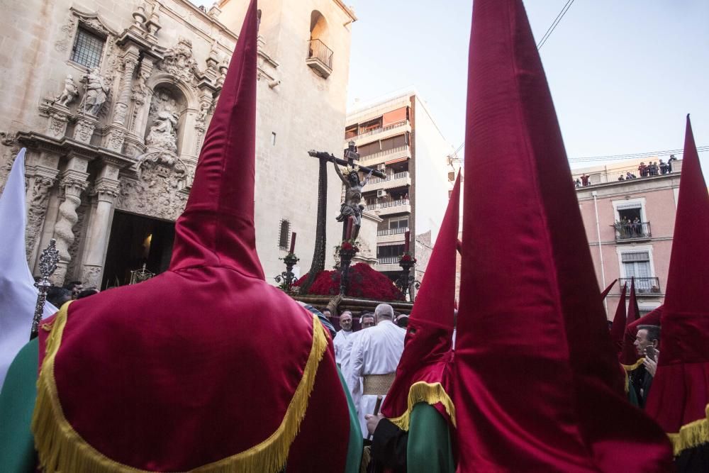 Tradicional encuentro del Cristo del Mar con su madre, la Virgen de los Dolores