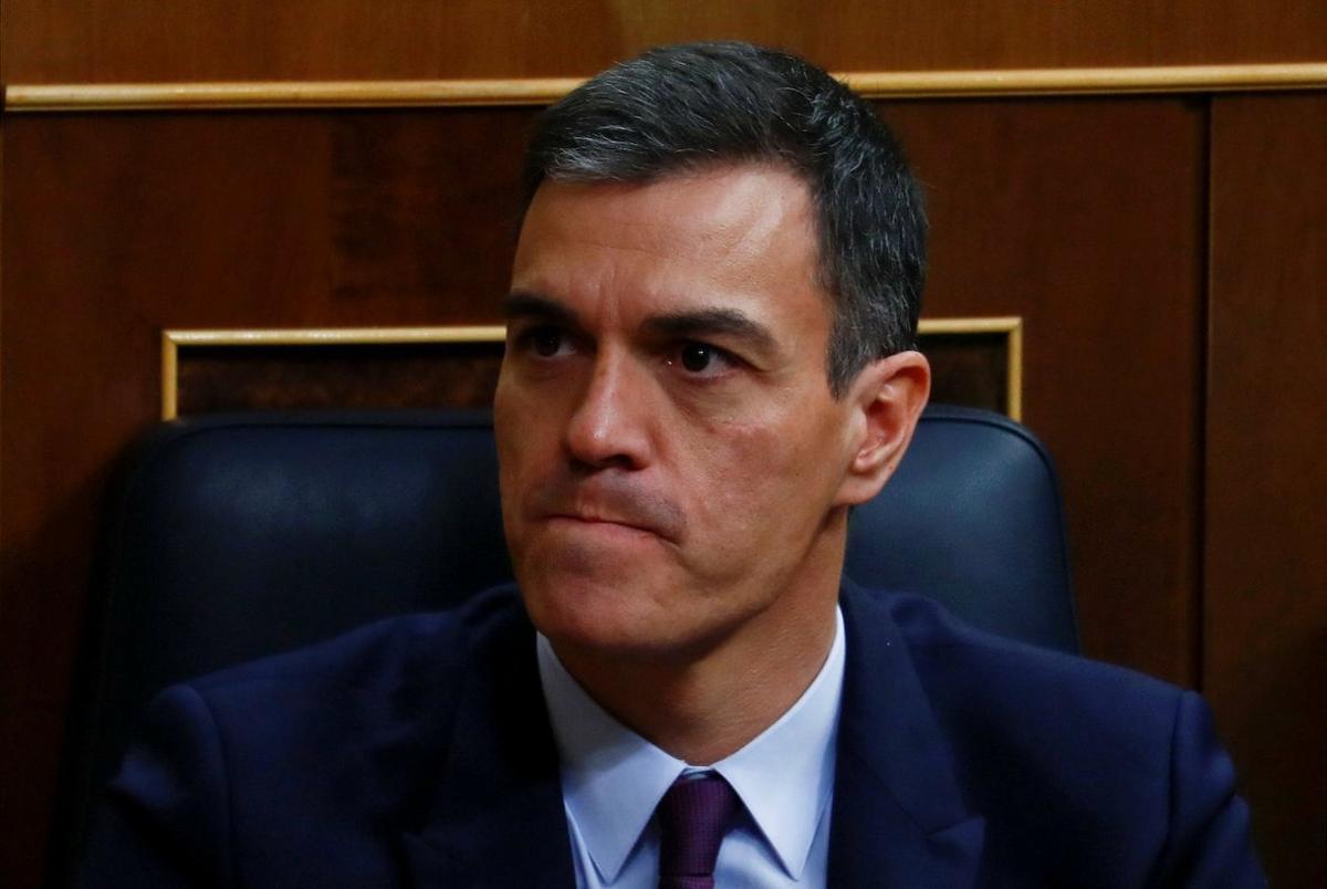 Spain’s Prime Minister Pedro Sanchez attends a session at Parliament in Madrid, Spain, February 12, 2019. REUTERS/Juan Medina