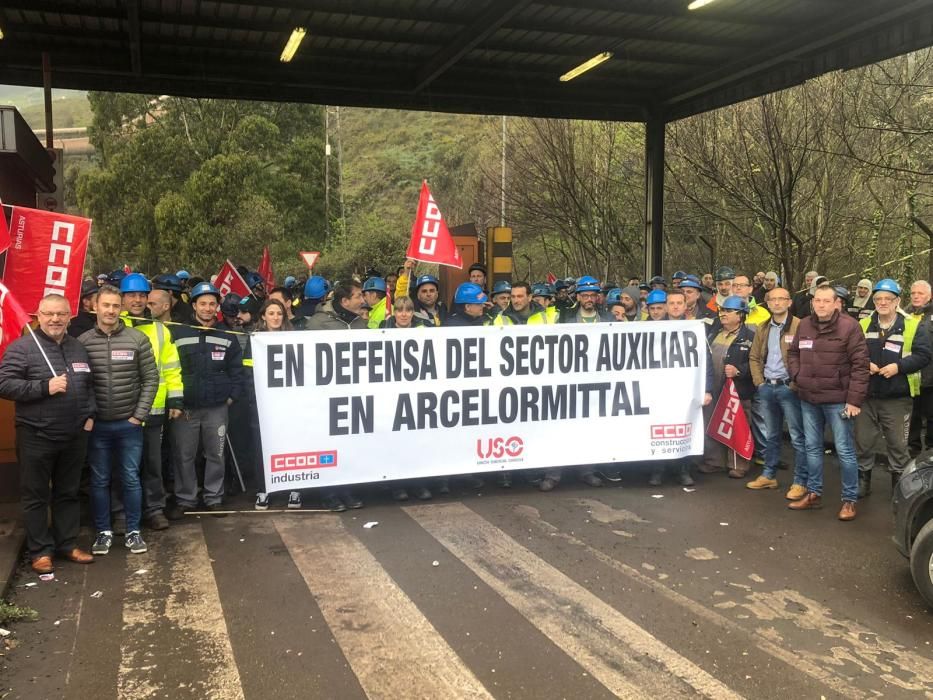 Protesta de los empleados de las auxiliares de Arc