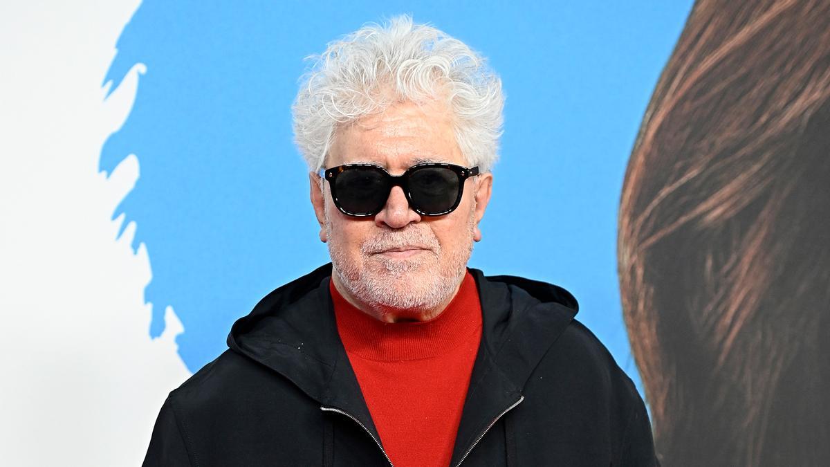 Pedro Almodóvar, en la presentación de su nueva película, «Amarga Navidad».