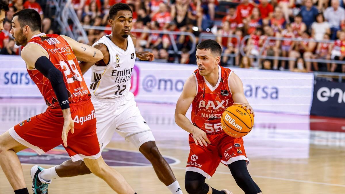 Baxi Manresa y Real Madrid se enfrentan en la jornada 34 de la Liga Endesa