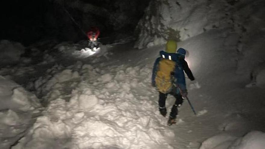 Els quatre excursionistes que van quedar incomunicats al Pedraforca