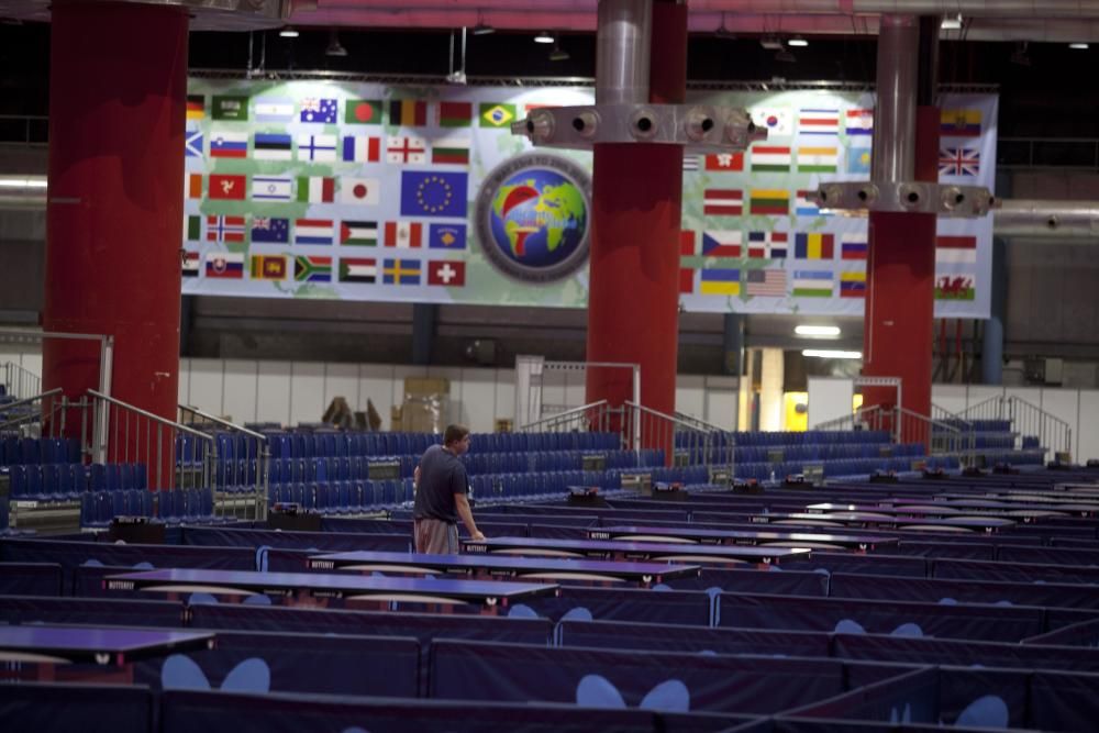 Preparativos para el Mundial de Tenis de Mesa