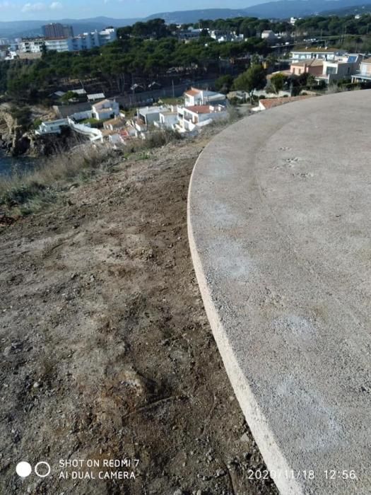 Obres de reforma del camí de ronda de Palamós