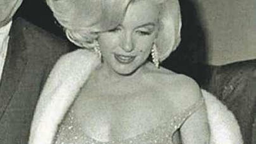 Marilyn con el vestido subastado.