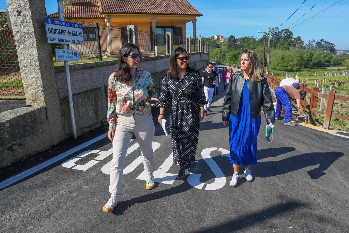 Los trabajos están en su recta final, tal y como pudo comprobar el gobierno local ayer en Gondarei de Abaixo.