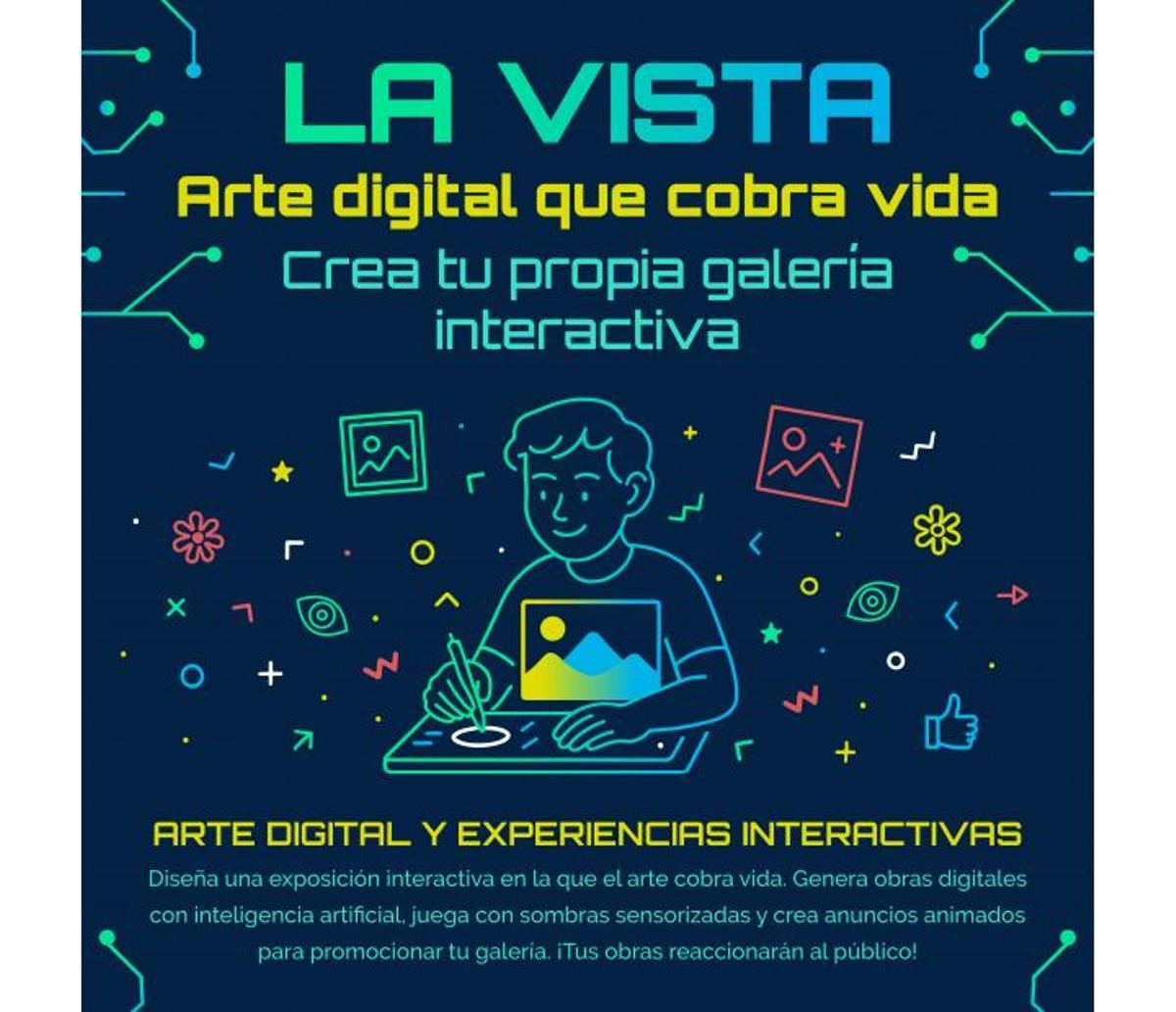 Arte digital que cobra vida: crea tu propia galería interactiva en el Summer Camp Sensorial de Fundación Ibercaja.