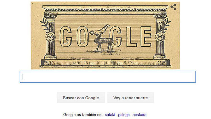 Los Primeros Juegos Olímpicos modernos, &#039;doodle&#039; de Google