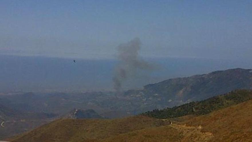 Incendio en la zona de Cerro del Camorro.