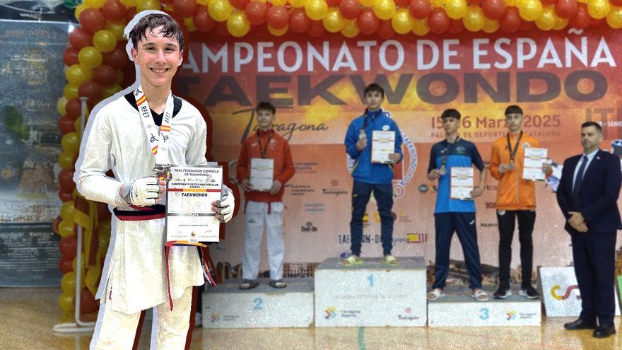La historia de Iván López, el  gijonés de 13 años que se va al Mundial de taekwondo