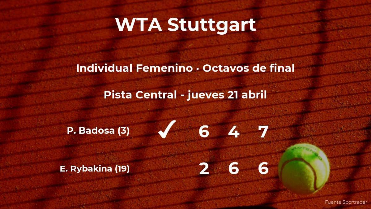 La tenista Paula Badosa consigue clasificarse para los cuartos de final a costa de Elena Rybakina
