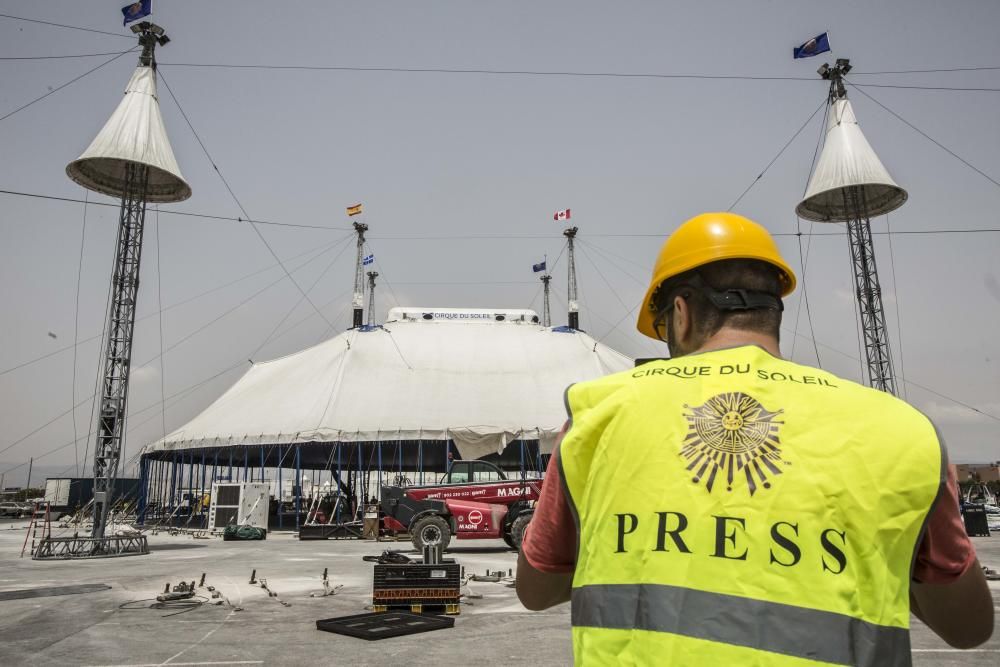 La compañía inicia en el recinto de Rabasa el montaje de la gran carpa de su espectaculo 'Totem'