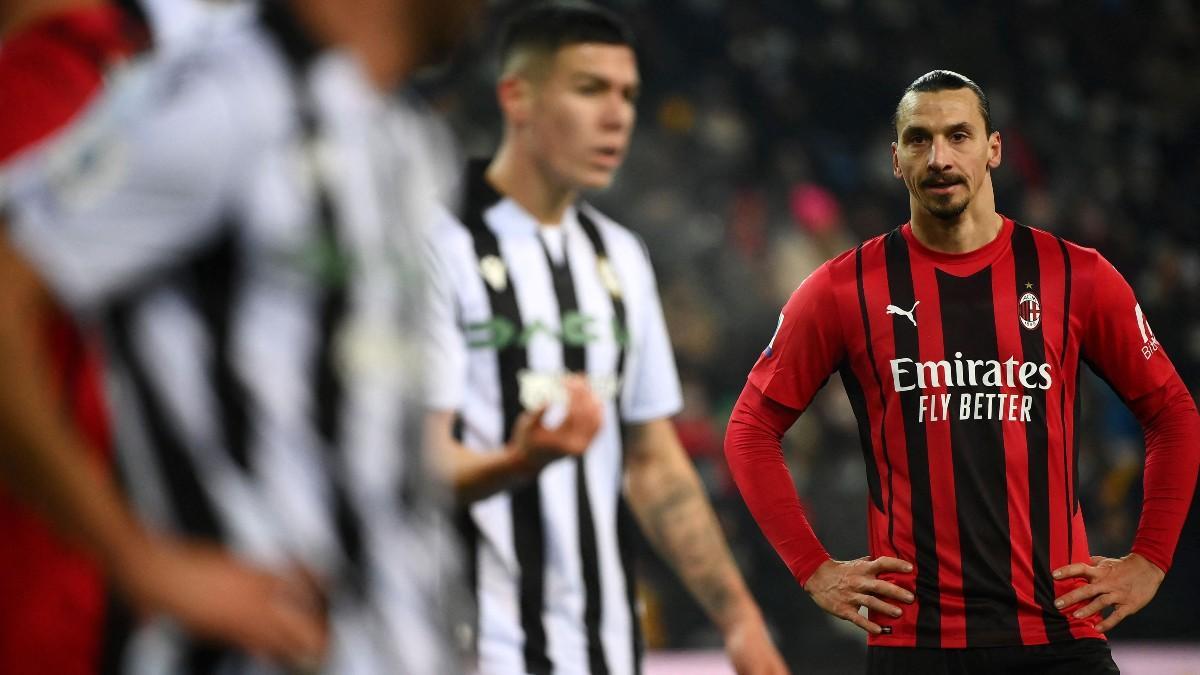 Zlatan Ibrahimovic, durante el partido Udinese-Milan