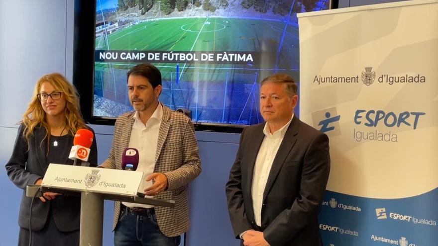 Igualada inaugura aquest dissabte la instal·lació de gespa del camp de futbol de Fàtima