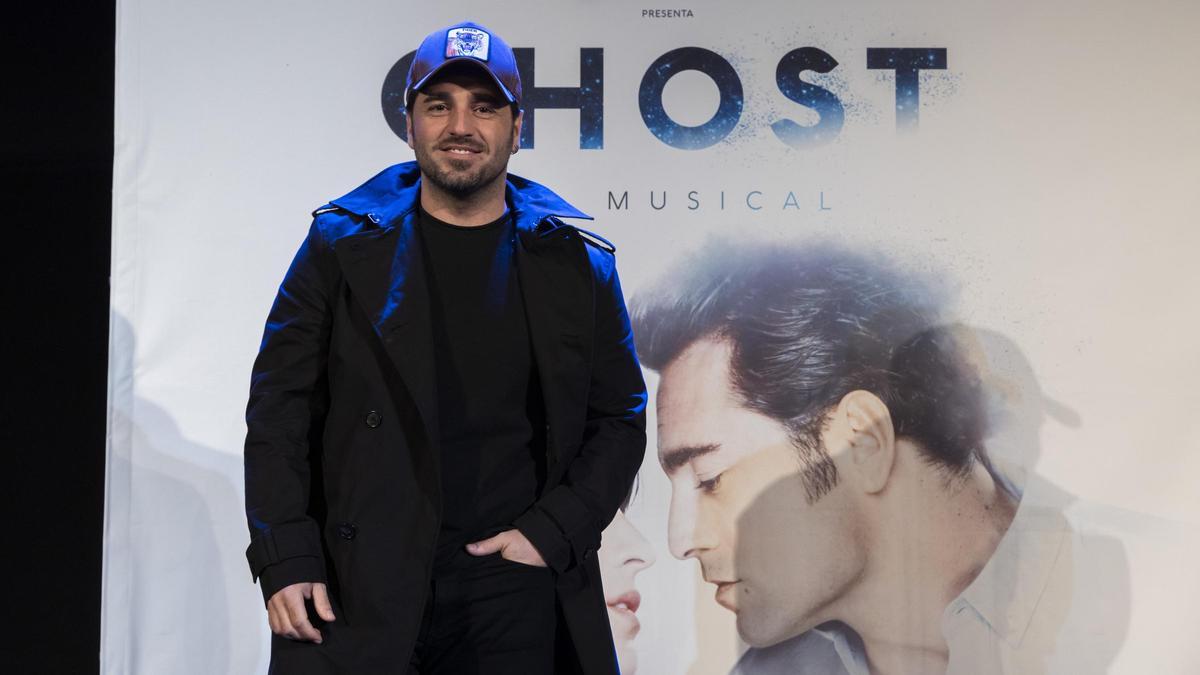 David Bustamante durante la presentacion de 'Ghost, el musical'.