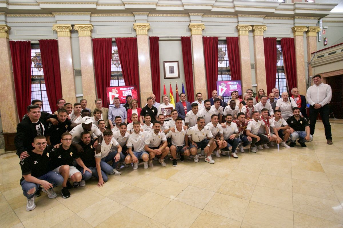 Recepción del Real Murcia en el Ayuntamiento de la ciudad