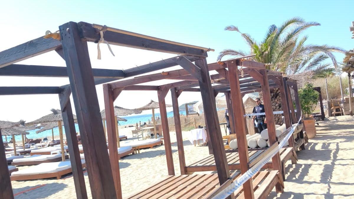 Terraza de Zazú Ibiza, antes de su cierre.