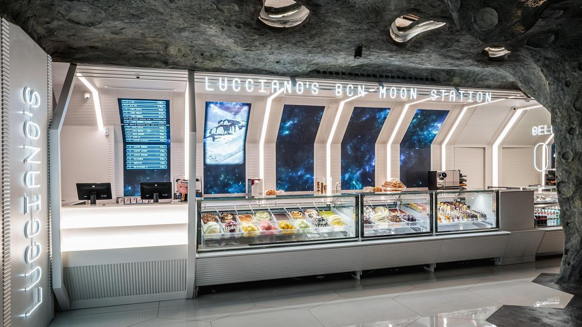 Segunda heladería futurista de Lucciano's en Barcelona: está en la calle de Ferran, 14.