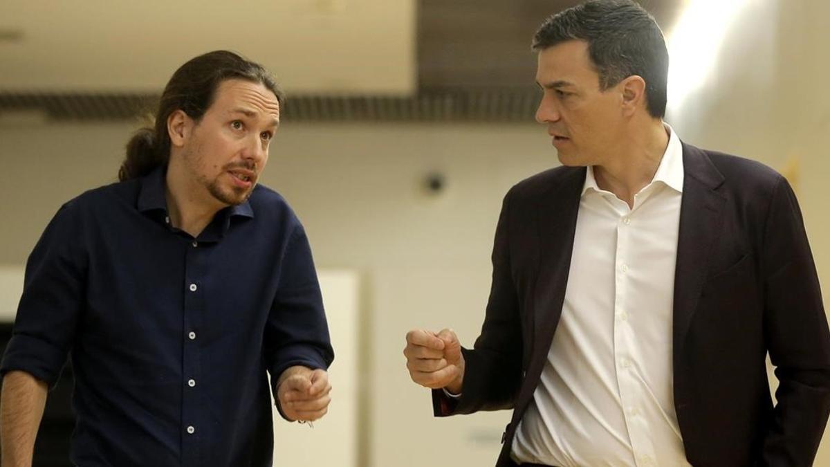 zentauroepp33353617 madrid  30 03 2016  pedro s nchez psoe  y pablo iglesias  po170501212047