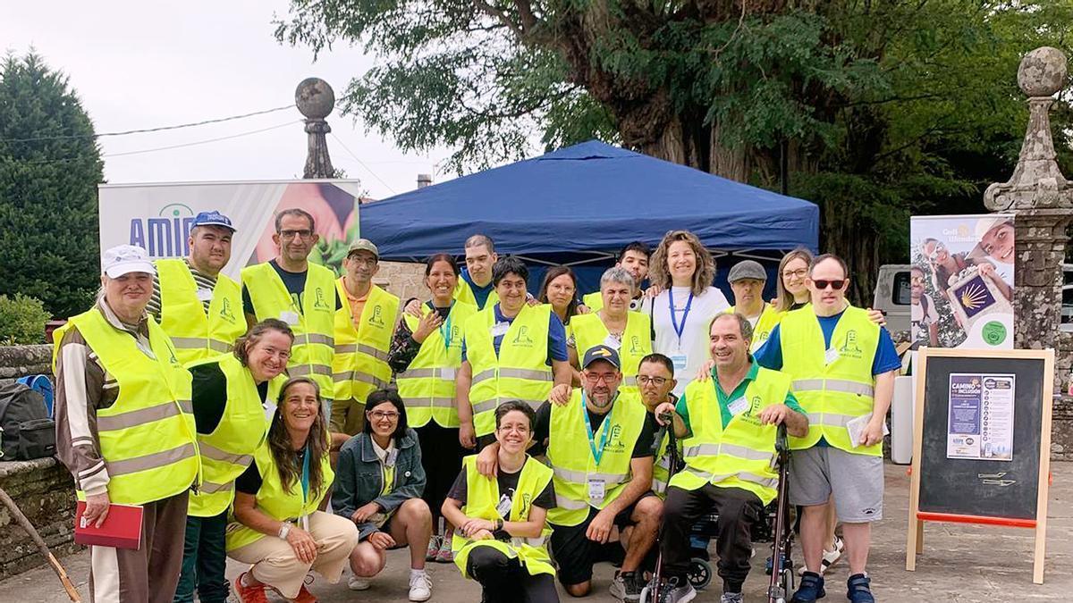 Usuarios de AMIPA na primeira xornada do proxecto Camiño á Inclusión