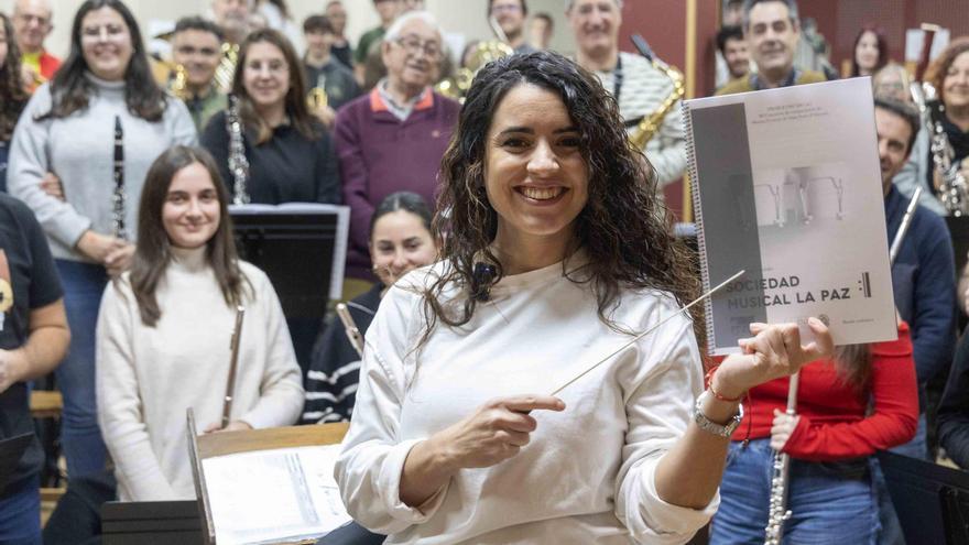 Celia Torá, directora de la Sociedad Musical La Paz de Sant Joan