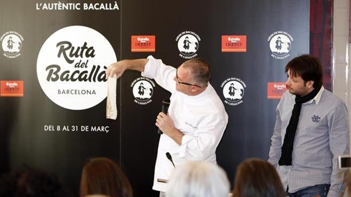 Presentación de 'La ruta del bacallà' en la antigua fábrica Damm