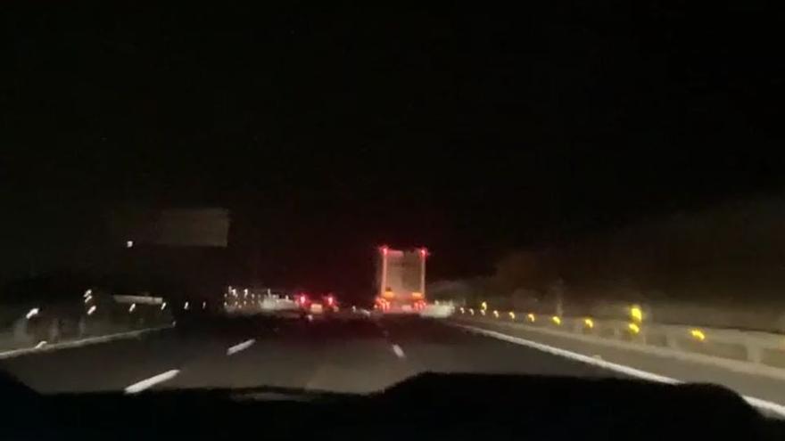 El vídeo de un camionero circulando borracho en la autovía entre Crevillent y Alicante