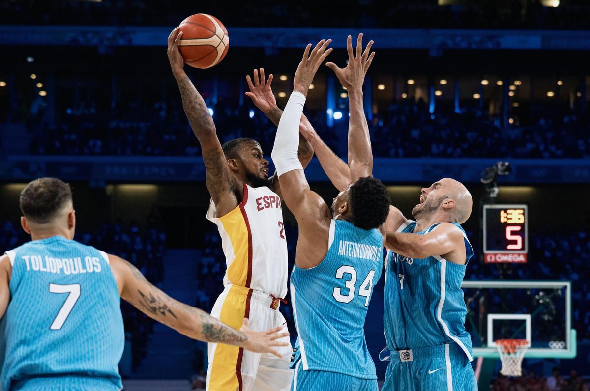 Baloncesto en los Juegos Olímpicos: España - Grecia, en imágenes.