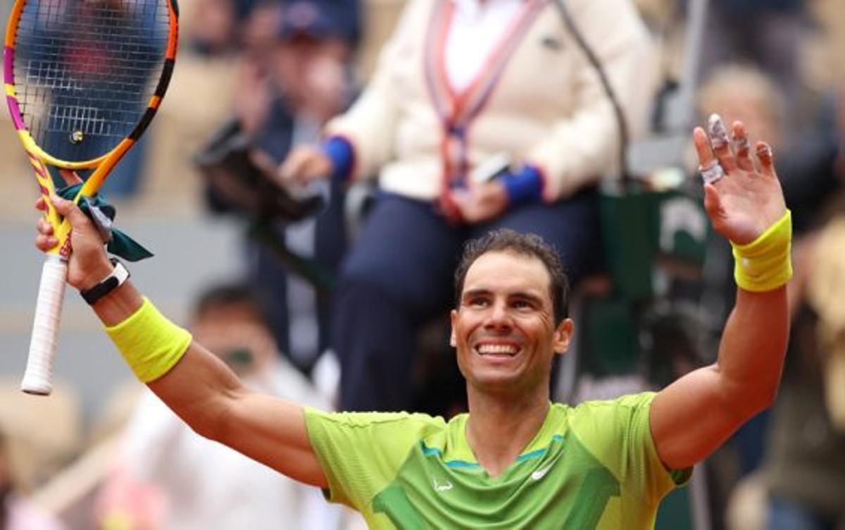 Nadal celebra su victoria. Nadal celebra su victoria.