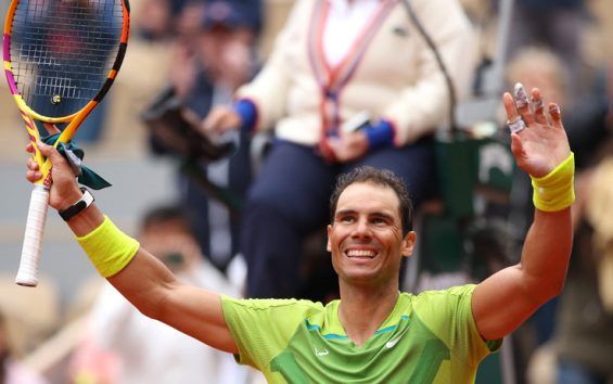 Nadal celebra su victoria.