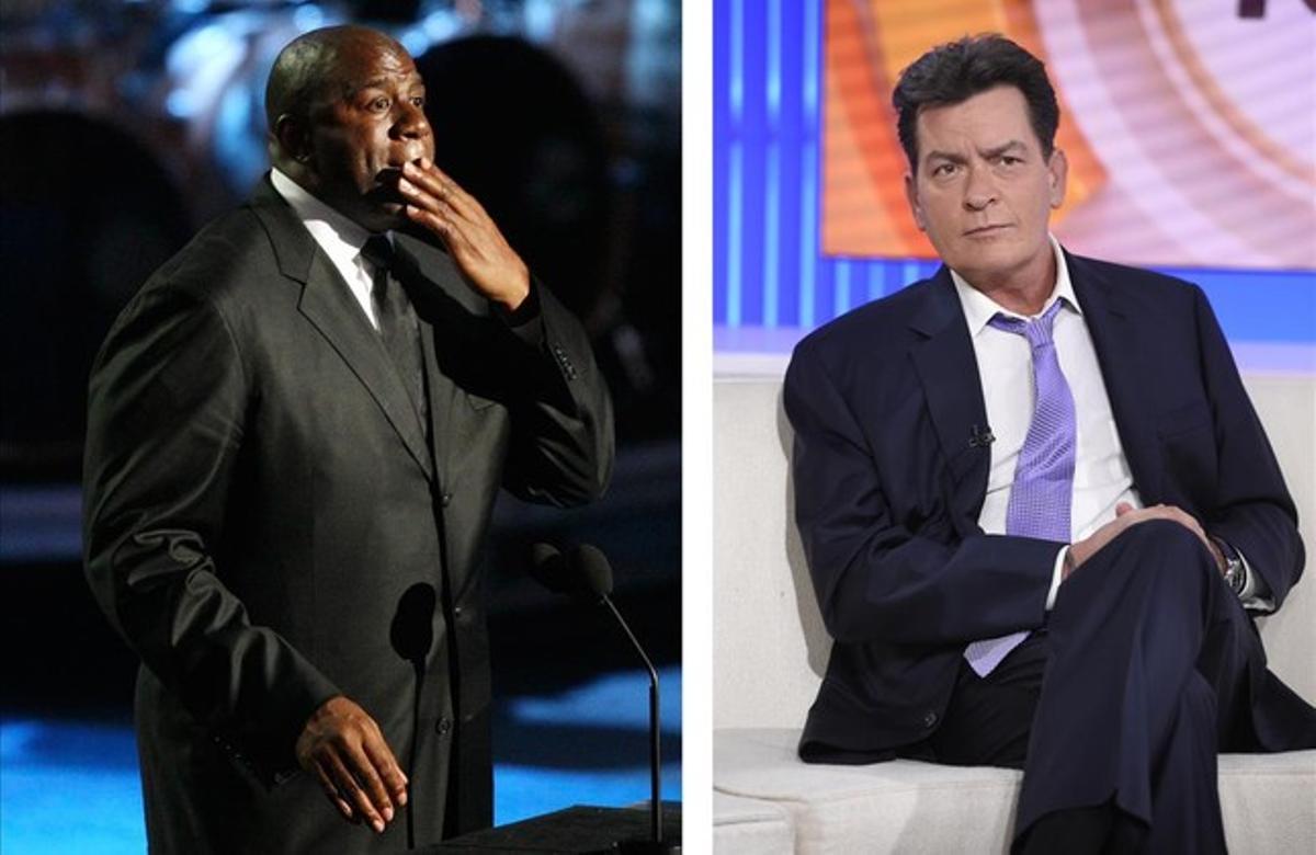 Magic Johnson i Charlie Sheen.