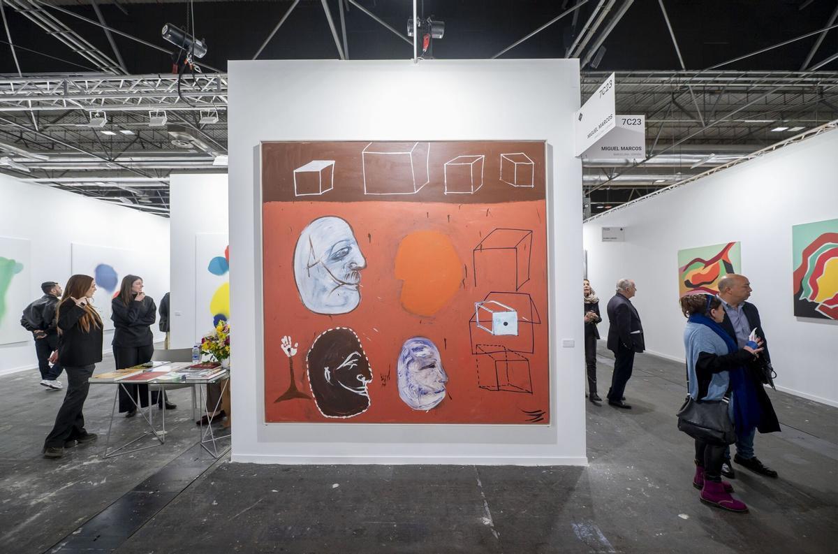 Obras expuestas durante la 45ª edición de la Feria Internacional de Arte Contemporáneo de España (ARCO) en IFEMA, a 4 de marzo de 2026